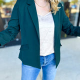 The Blair Blazer - Forrest-600 Outerwear-SKIES ARE BLUE-July & June Women's Fashion Boutique Located in San Antonio, Texas