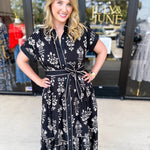 The Kailey Midi Dress - Black-500 Midi-ENTRO-July & June Women's Fashion Boutique Located in San Antonio, Texas