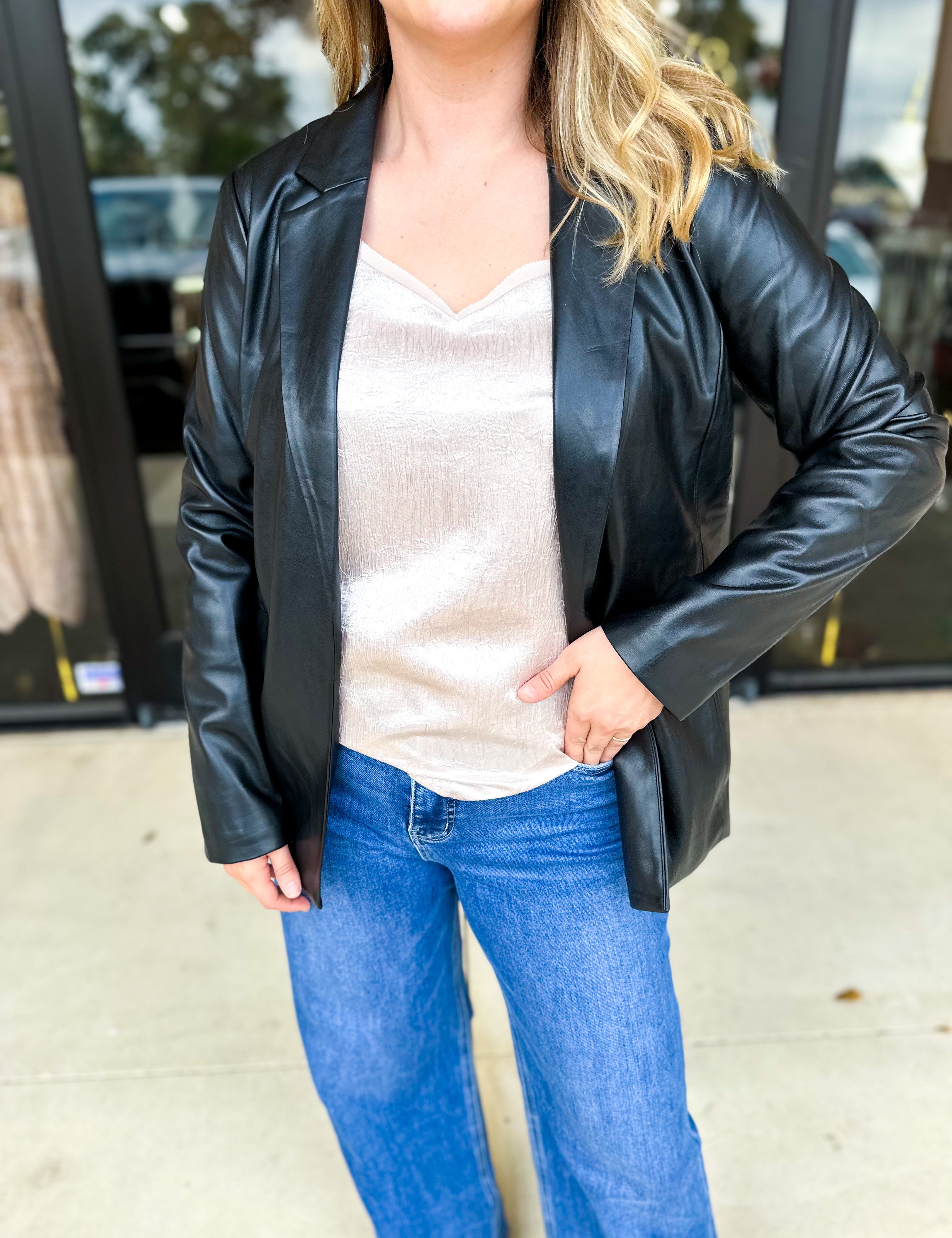 The Girlfriend Blazer-600 Outerwear-SKIES ARE BLUE-July & June Women's Fashion Boutique Located in San Antonio, Texas