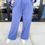 Soft Modal Lounge Pants - Denim Blue-300 Athleisure/Lounge-SKIES ARE BLUE-July & June Women's Fashion Boutique Located in San Antonio, Texas