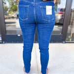 Vervet - High Rise Dark Wash Skinny Jeans-400 Pants-VEVERT BY FLYING MONKEY-July & June Women's Fashion Boutique Located in San Antonio, Texas