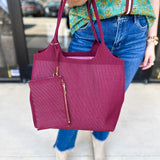 The Robbie Tote - Wine-130 ACCESSORIES-SHIRALEAH-July & June Women's Fashion Boutique Located in San Antonio, Texas