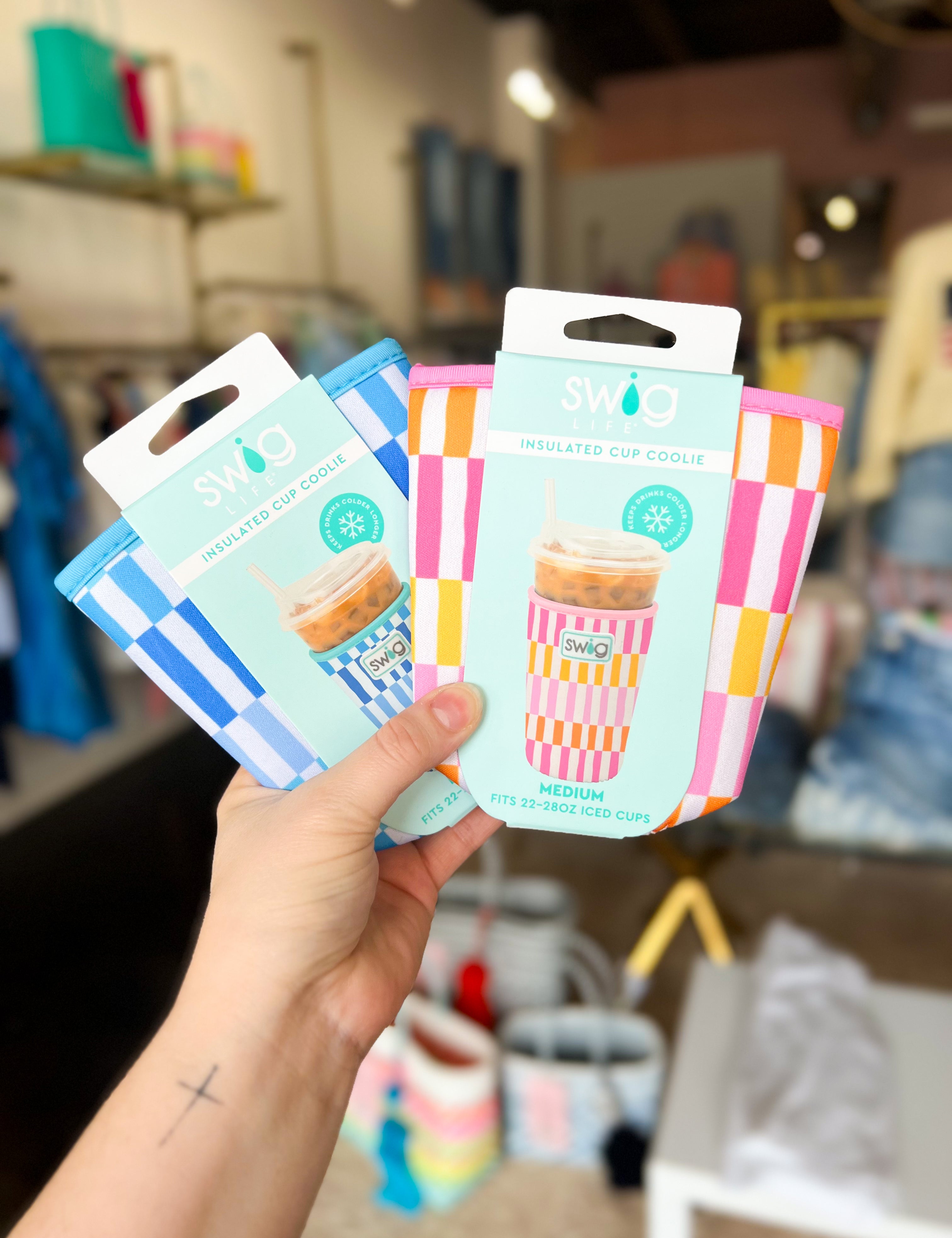 SWIG- Sherbet Stripe Iced Cup Coolie- Medium-140 Gifts + Home-SWIG-July & June Women's Fashion Boutique Located in San Antonio, Texas