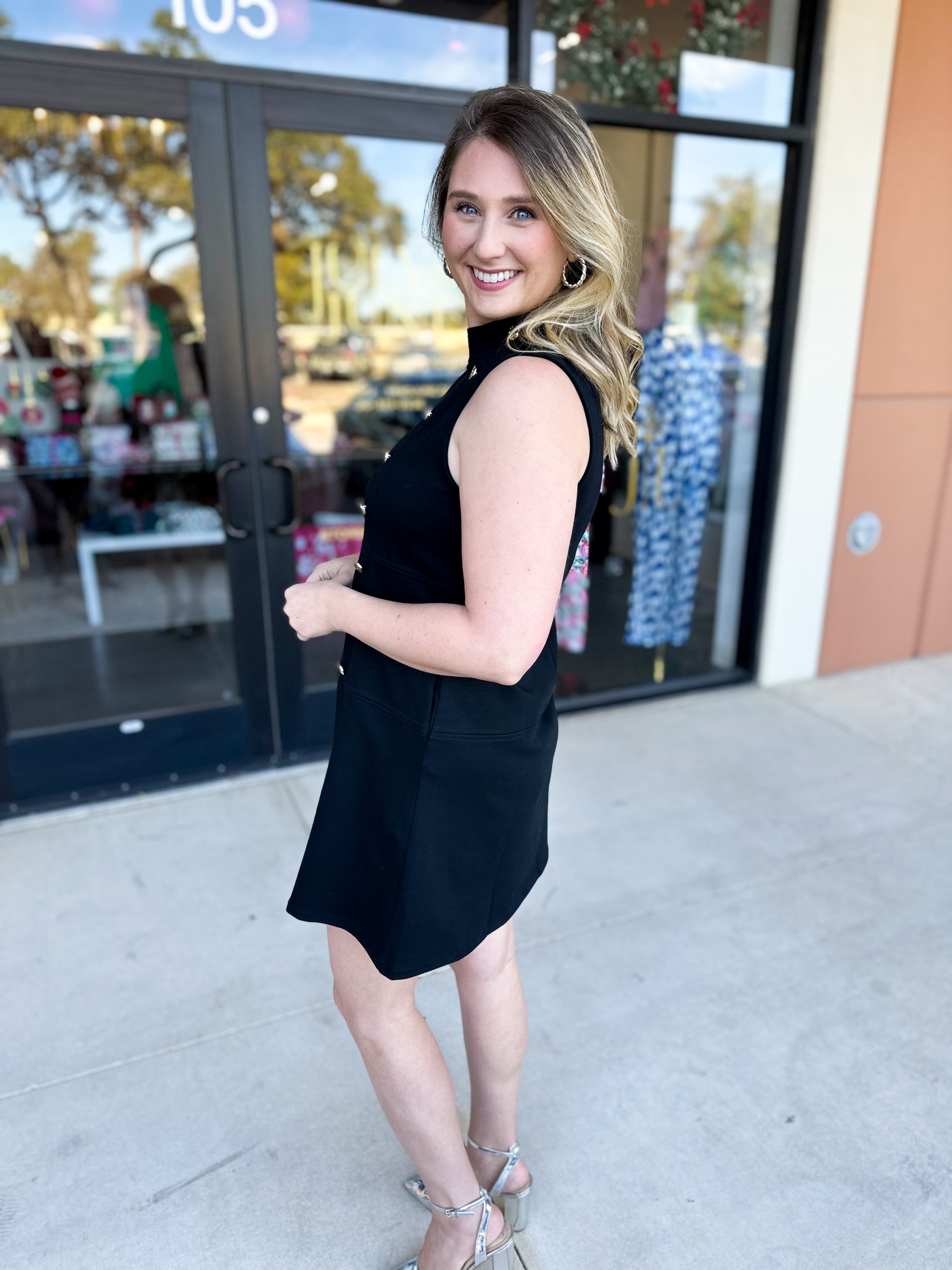 THML - Black Chic Mini Dress-510 Mini-THML-July & June Women's Fashion Boutique Located in San Antonio, Texas