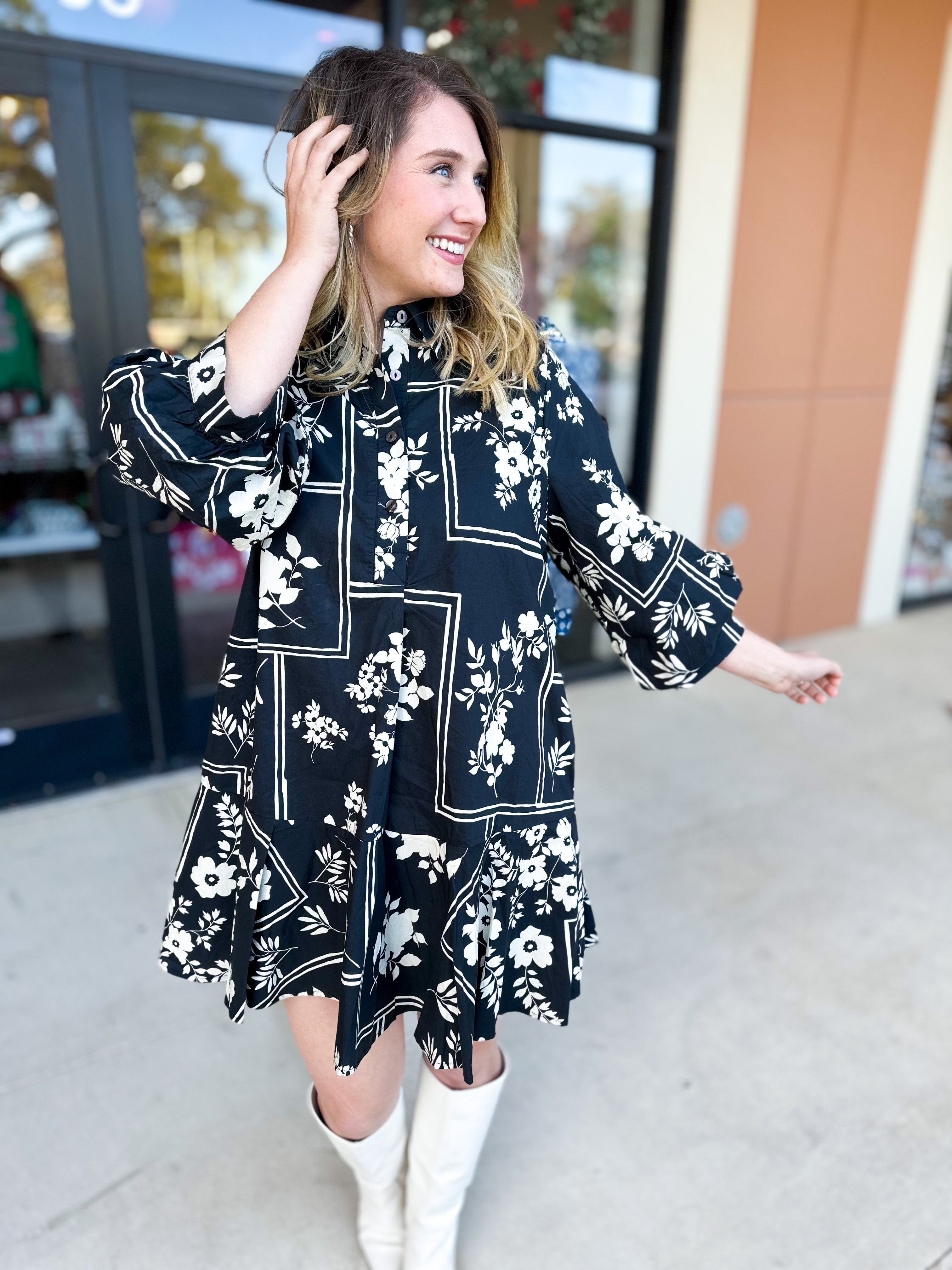 The Jolie Mini Dress - Black-510 Mini-ENTRO-July & June Women's Fashion Boutique Located in San Antonio, Texas