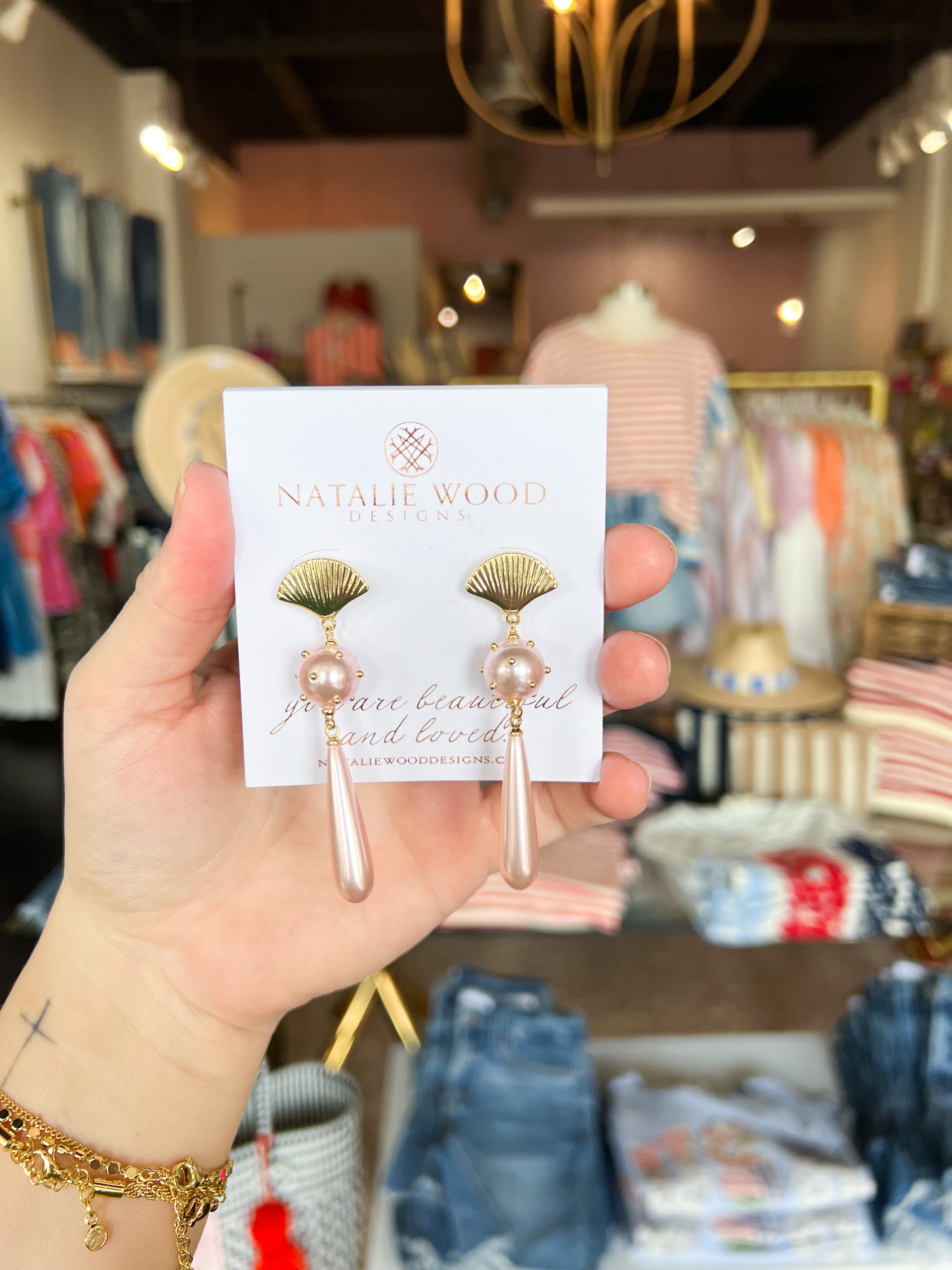 Natalie Wood - Carolina Statement Earrings in Pink-110 Jewelry & Hair-Natalie Wood-July & June Women's Fashion Boutique Located in San Antonio, Texas