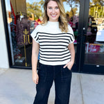 Pink Friday Doorbuster - Mock Neck Knit Sweater Top - Ivory - IN STORE-PINK FRIDAY DOORBUSTERS-BLU PEPPER-July & June Women's Fashion Boutique Located in San Antonio, Texas