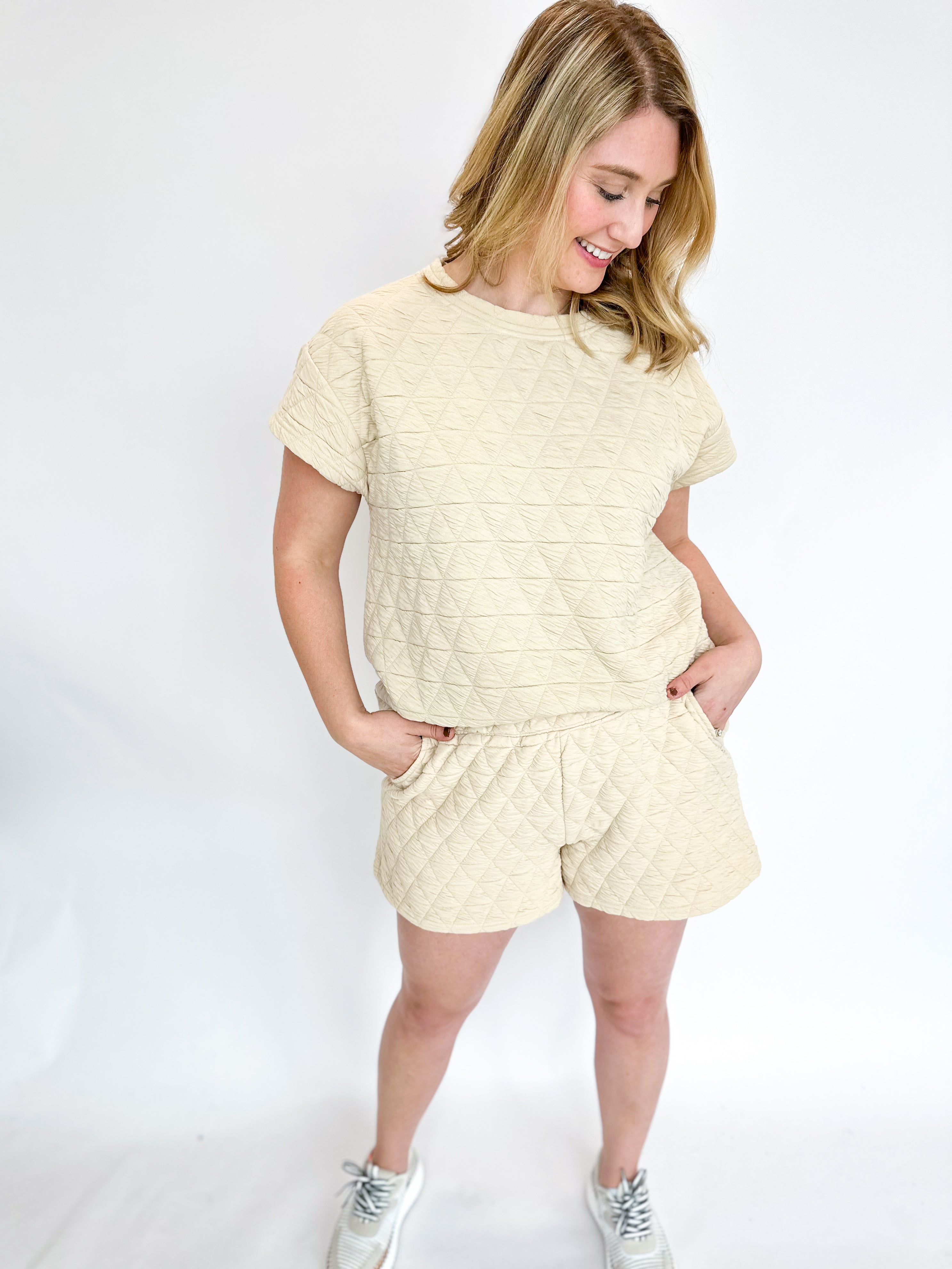 Quilted Set - The Sarah-300 Athleisure/Lounge-SEE AND BE SEEN-July & June Women's Fashion Boutique Located in San Antonio, Texas