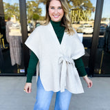 THML - Chic Knit Cardigan Wrap - Cream-230 Sweaters/Cardis-THML-July & June Women's Fashion Boutique Located in San Antonio, Texas