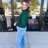 Classic Turtleneck Sweater Top - Hunter Green-230 Sweaters/Cardis-SKIES ARE BLUE-July & June Women's Fashion Boutique Located in San Antonio, Texas