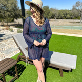 Marina Cover Up - Navy-300 Athleisure/Lounge-SHIRALEAH-July & June Women's Fashion Boutique Located in San Antonio, Texas
