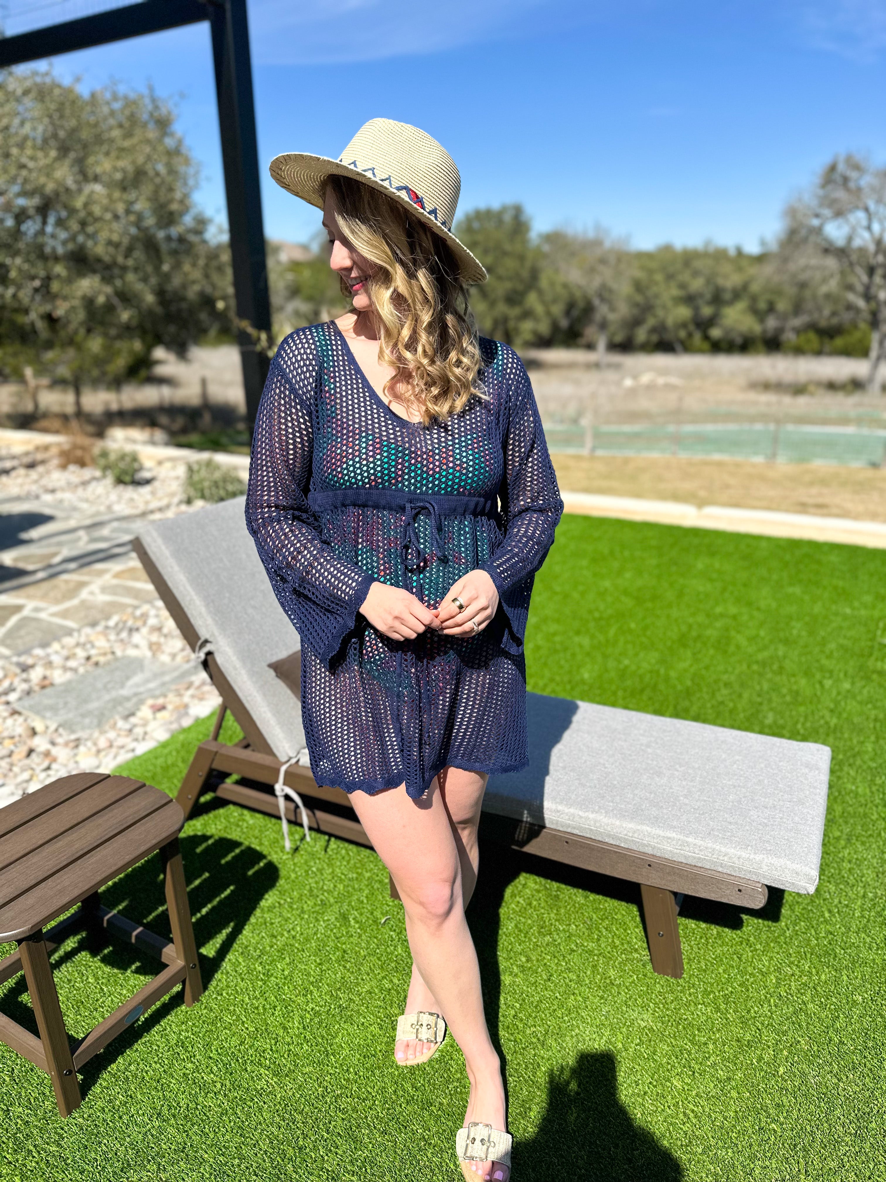 Marina Cover Up - Navy-300 Athleisure/Lounge-SHIRALEAH-July & June Women's Fashion Boutique Located in San Antonio, Texas