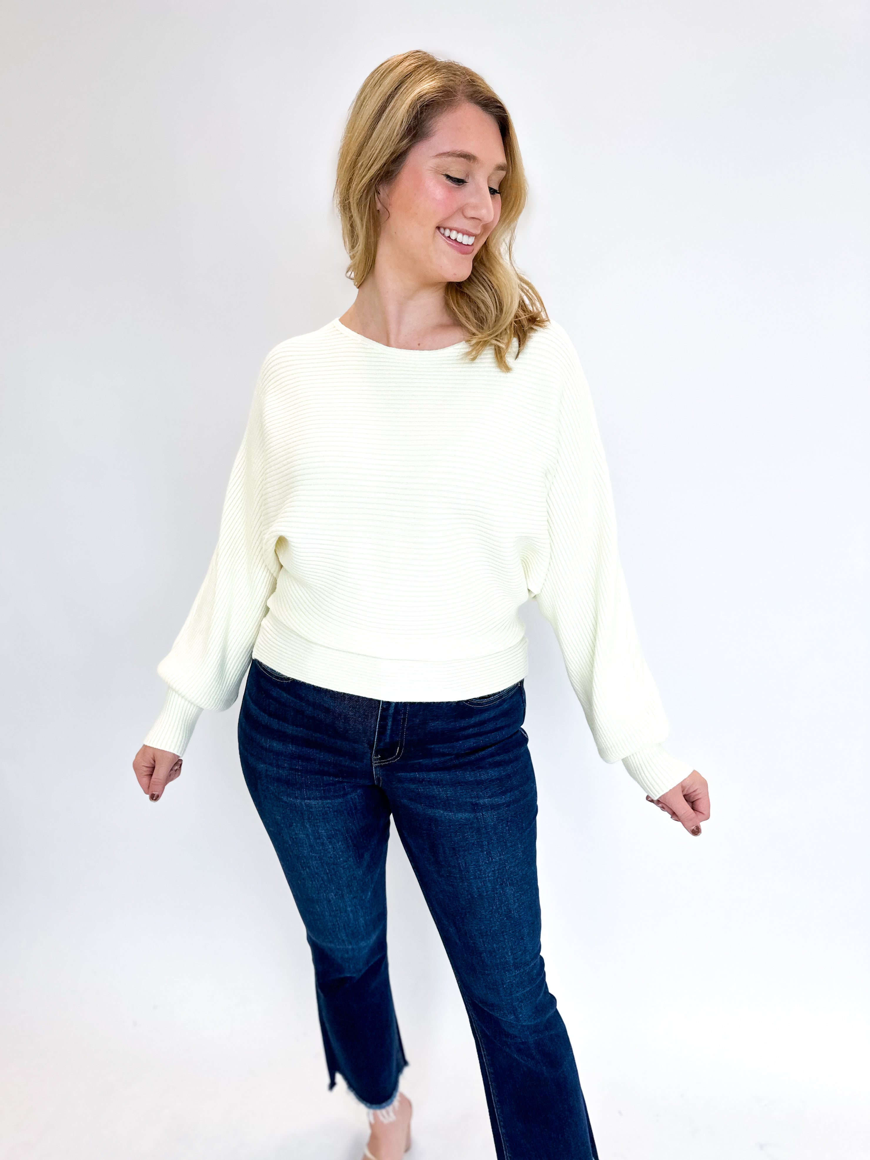 The Saturday Night Sweater Top - Ivory-230 Sweaters/Cardis-&MERCI-July & June Women's Fashion Boutique Located in San Antonio, Texas