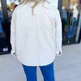 Cream Quilted Jacket-600 Outerwear-LISTICLE-July & June Women's Fashion Boutique Located in San Antonio, Texas