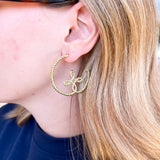 Natalie Wood - Seaside Cross Hoops in Gold-110 Jewelry & Hair-Natalie Wood-July & June Women's Fashion Boutique Located in San Antonio, Texas