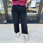 Vervet - High Rise Wide Leg Black Jeans-400 Pants-VEVERT BY FLYING MONKEY-July & June Women's Fashion Boutique Located in San Antonio, Texas