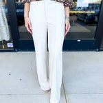 Cream Suede Trousers-400 Pants-FATE-July & June Women's Fashion Boutique Located in San Antonio, Texas