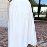 Closet Staple White Midi Skirt-410 Shorts/Skirts-STYLE USA-July & June Women's Fashion Boutique Located in San Antonio, Texas