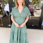 Vintage Green Midi Dress-500 Midi-LISTICLE-July & June Women's Fashion Boutique Located in San Antonio, Texas