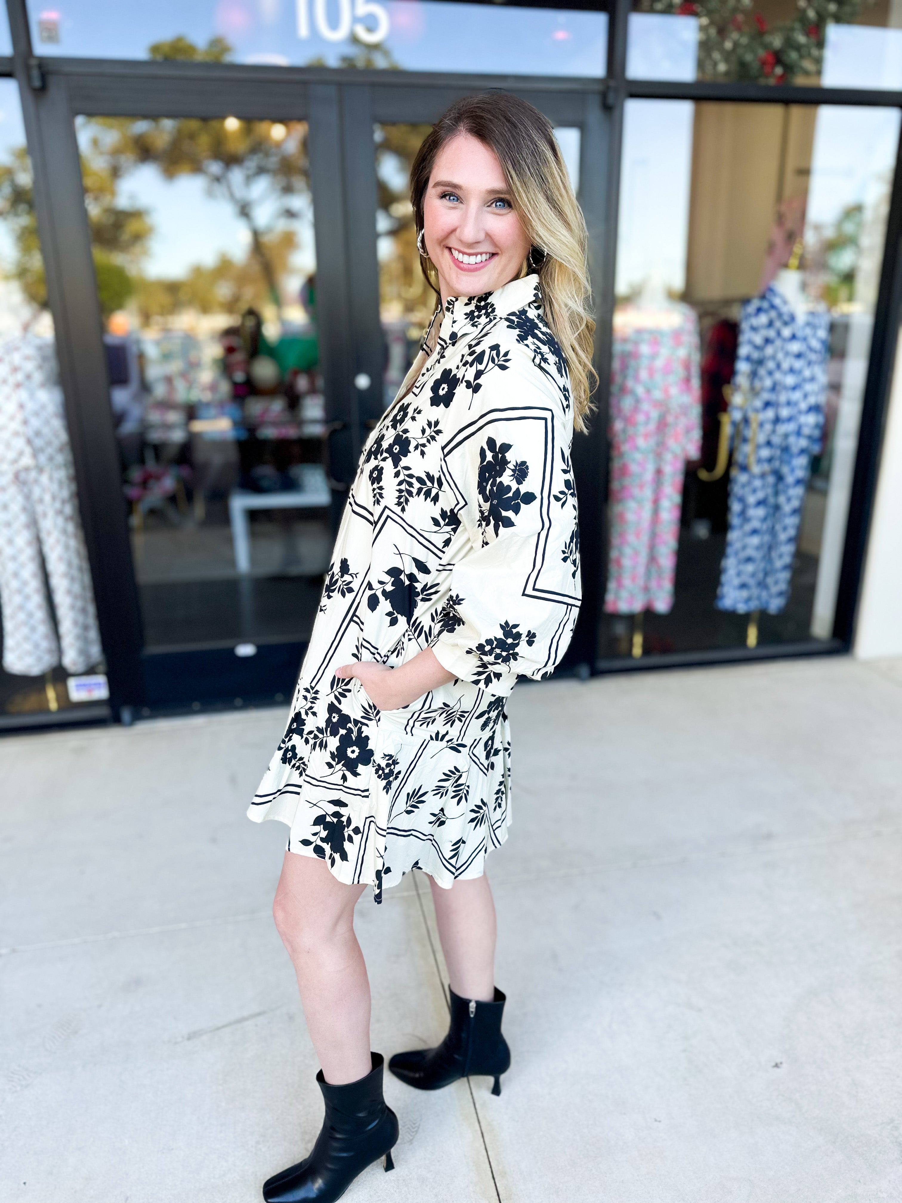 The Jolie Mini Dress - Ivory-510 Mini-ENTRO-July & June Women's Fashion Boutique Located in San Antonio, Texas