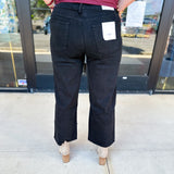 Vervet - High Rise Wide Leg Black Jeans-400 Pants-VEVERT BY FLYING MONKEY-July & June Women's Fashion Boutique Located in San Antonio, Texas
