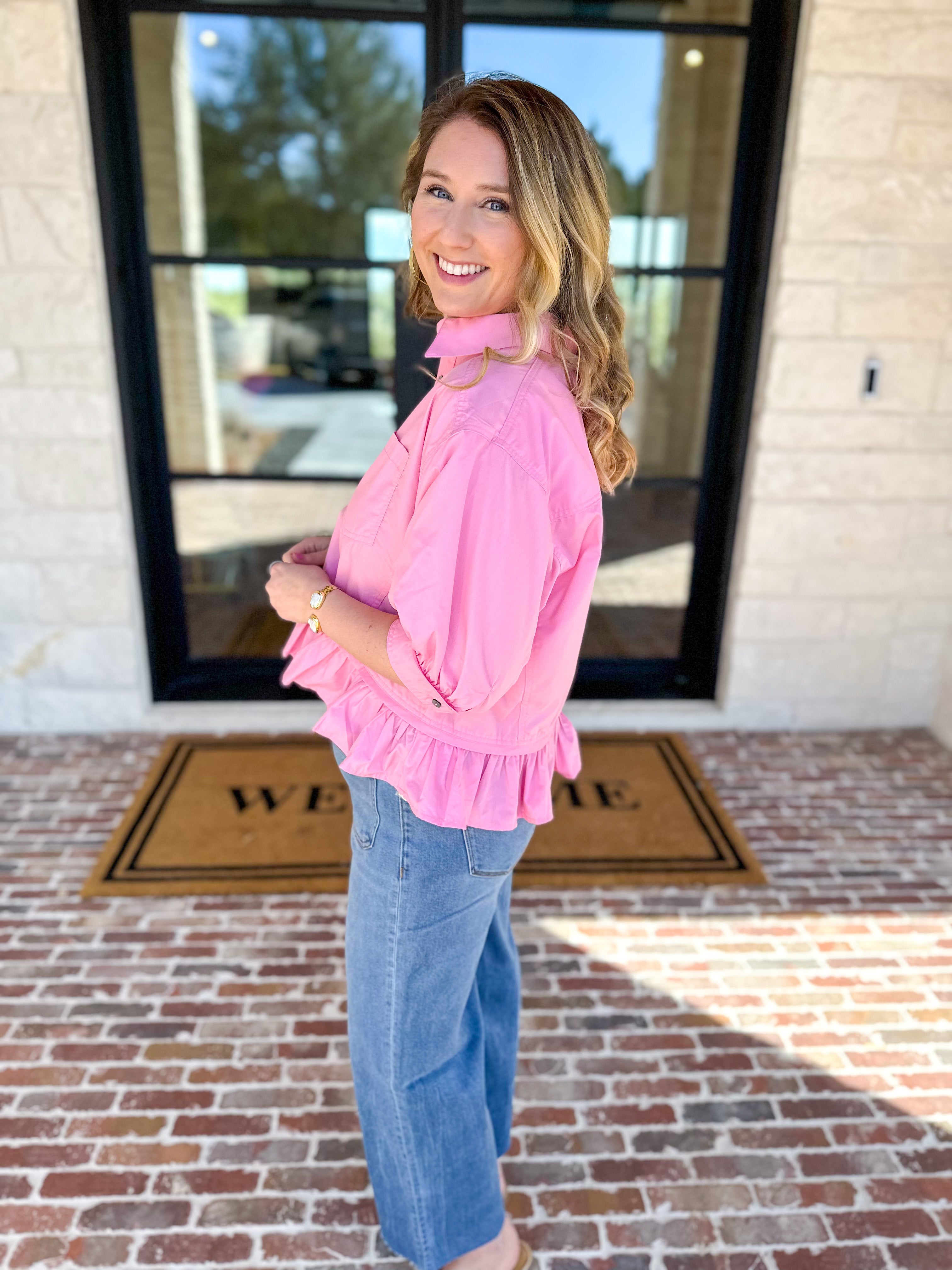 The Move with Grace Top - Pink-200 Fashion Blouses-ENTRO-July & June Women's Fashion Boutique Located in San Antonio, Texas