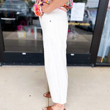Comfy Barrel Jeans - White-400 Pants-JODIFL-July & June Women's Fashion Boutique Located in San Antonio, Texas