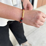 Michelle McDowell - Myles Bracelet - Garnet & Black-110 Jewelry & Hair-Michelle McDowell-July & June Women's Fashion Boutique Located in San Antonio, Texas