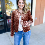 Golden Quilted Jacket-600 Outerwear-FATE-July & June Women's Fashion Boutique Located in San Antonio, Texas