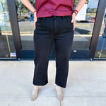 Vervet - High Rise Wide Leg Black Jeans-400 Pants-VEVERT BY FLYING MONKEY-July & June Women's Fashion Boutique Located in San Antonio, Texas