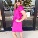 The Melinda Mini Dress - Pink-510 Mini-PINCH-July & June Women's Fashion Boutique Located in San Antonio, Texas