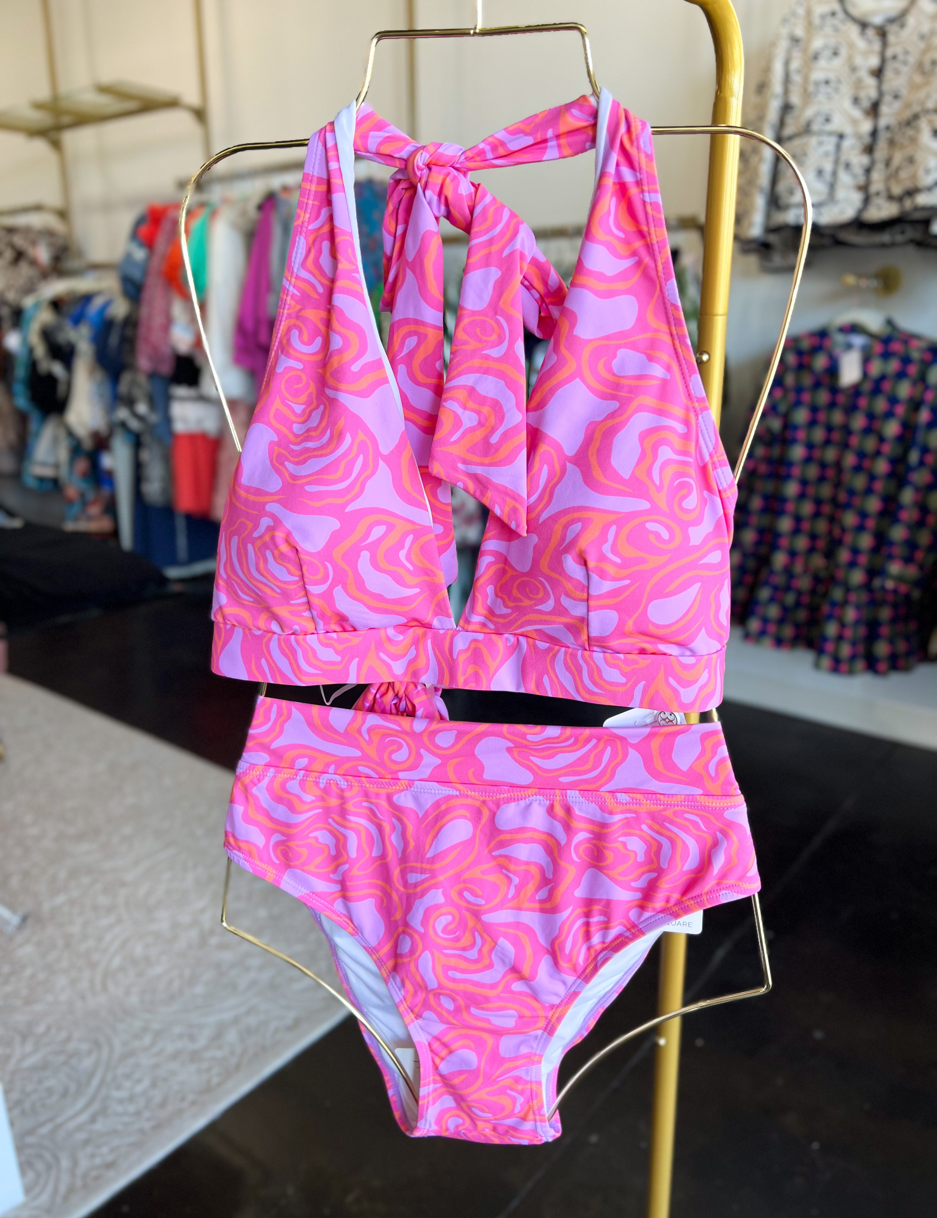 Mary Square - Sandy Short Two Piece Swim Suit - Kristi - FINAL SALE-300 Athleisure/Lounge-MARY SQUARE-July & June Women's Fashion Boutique Located in San Antonio, Texas