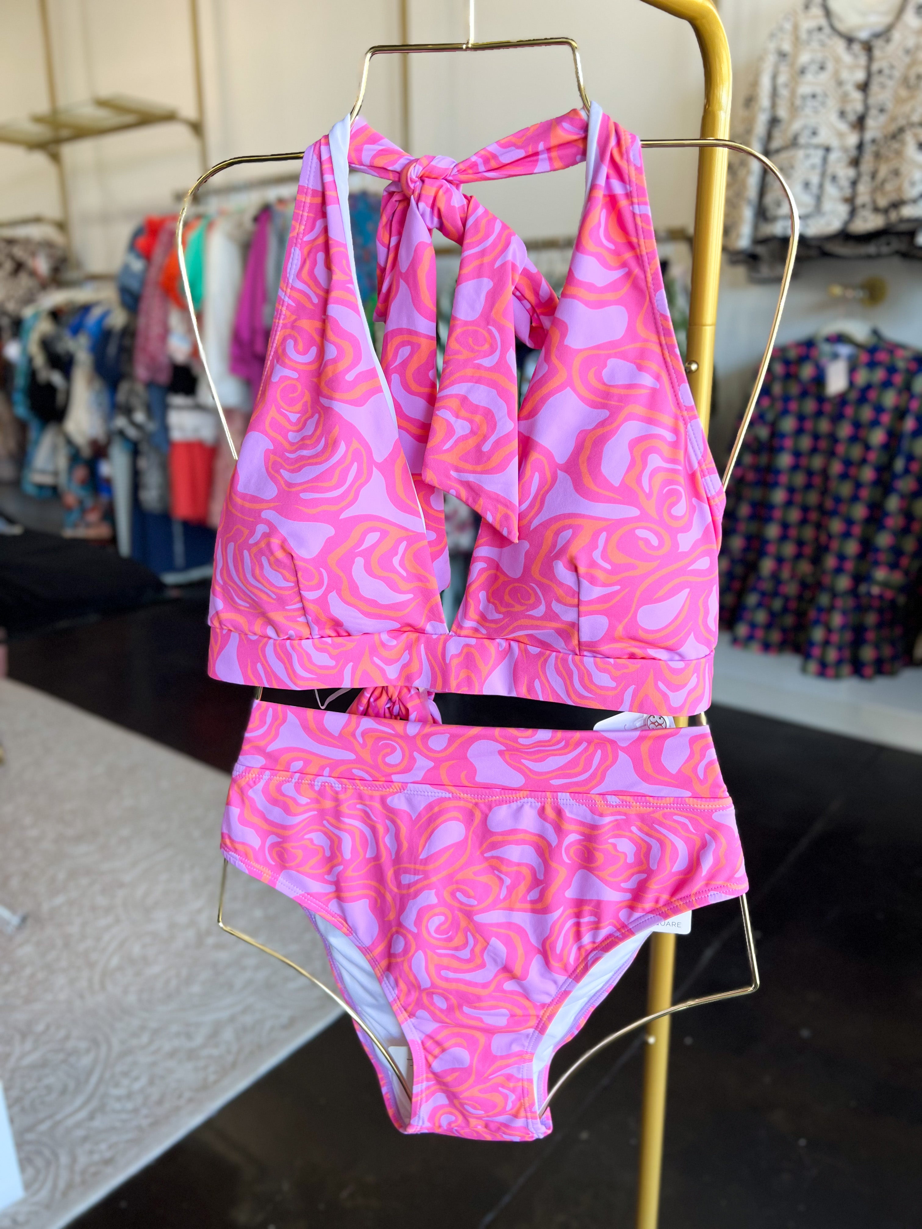 Mary Square - Sandy Short Two Piece Swim Suit - Kristi - FINAL SALE-300 Athleisure/Lounge-MARY SQUARE-July & June Women's Fashion Boutique Located in San Antonio, Texas