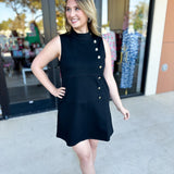 THML - Black Chic Mini Dress-510 Mini-THML-July & June Women's Fashion Boutique Located in San Antonio, Texas