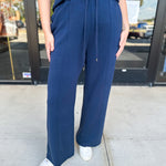 Soft Modal Lounge Pants - Navy - RESTOCK-300 Athleisure/Lounge-SKIES ARE BLUE-July & June Women's Fashion Boutique Located in San Antonio, Texas