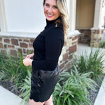 Classic Turtleneck Sweater Top - Black-230 Sweaters/Cardis-SKIES ARE BLUE-July & June Women's Fashion Boutique Located in San Antonio, Texas