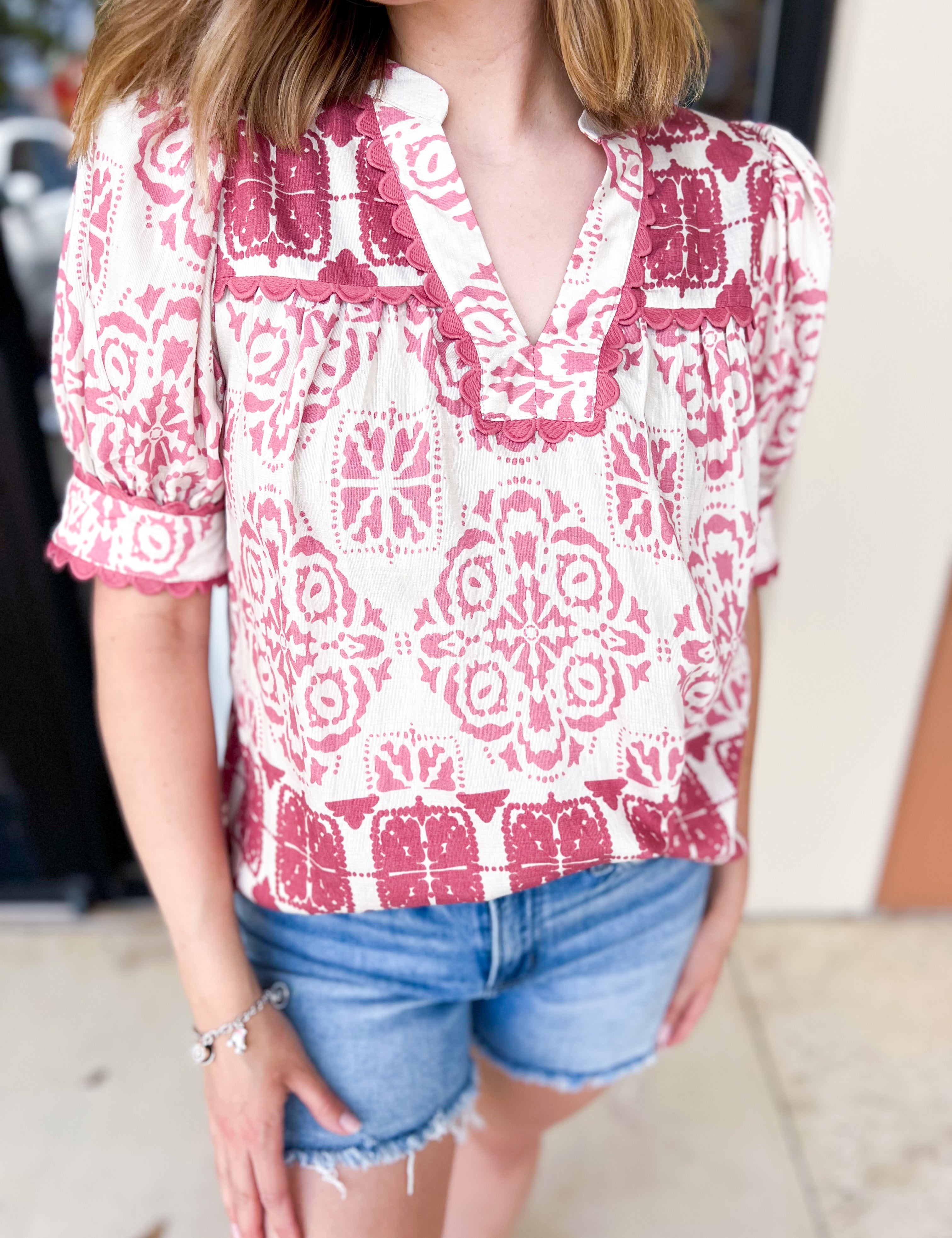 The Kit Blouse-200 Fashion Blouses-ENTRO-July & June Women's Fashion Boutique Located in San Antonio, Texas