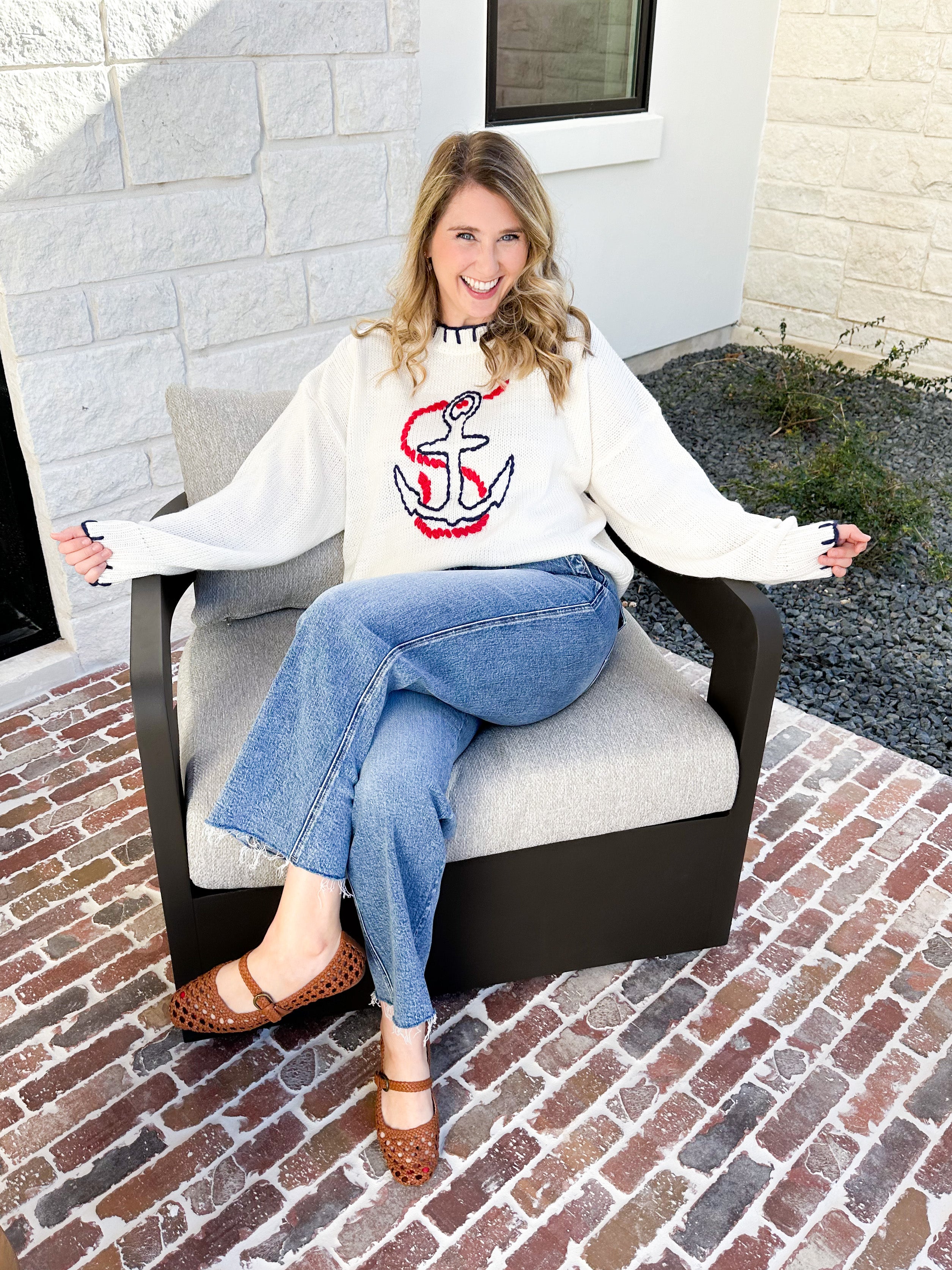 Let's Set Sail Sweater-230 Sweaters/Cardis-BAILEY ROSE-July & June Women's Fashion Boutique Located in San Antonio, Texas