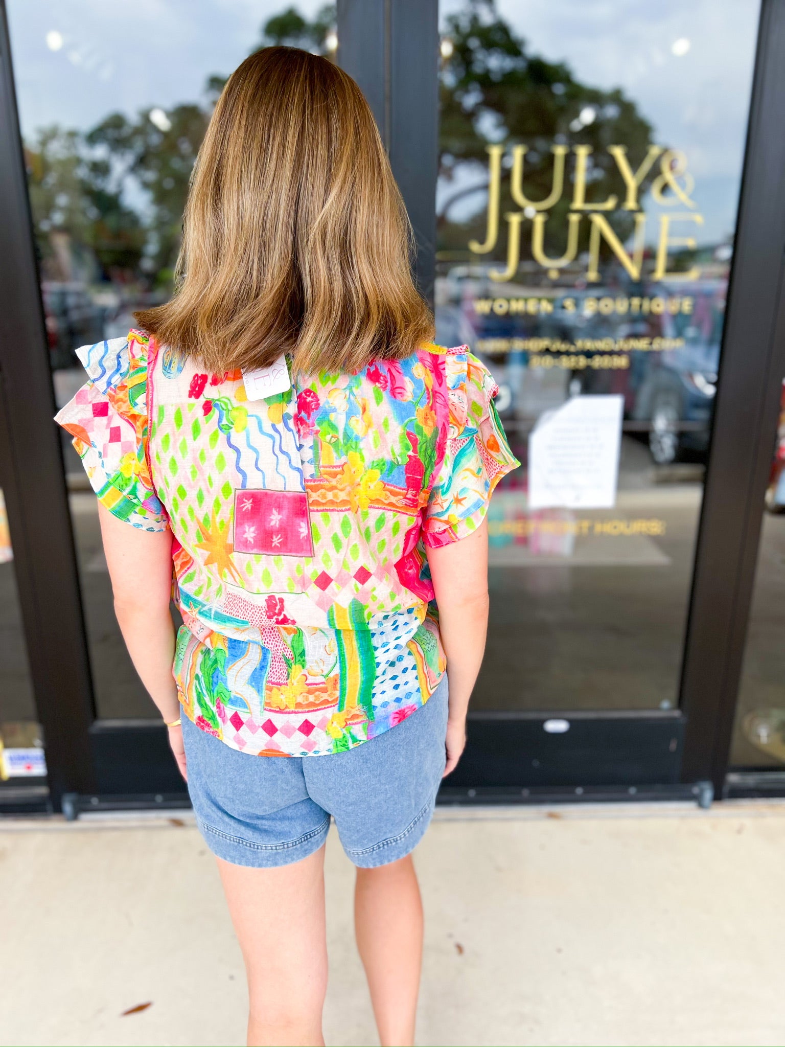 THML - In The City Blouse-200 Fashion Blouses-THML-July & June Women's Fashion Boutique Located in San Antonio, Texas