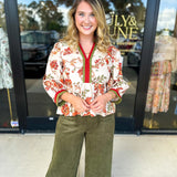 The Polly Peplum Blouse-200 Fashion Blouses-ENTRO-July & June Women's Fashion Boutique Located in San Antonio, Texas