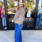 Pink Friday Doorbuster - Mock Neck Sweater Top - Coco - IN STORE-PINK FRIDAY DOORBUSTERS-BLU PEPPER-July & June Women's Fashion Boutique Located in San Antonio, Texas