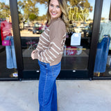 Pink Friday Doorbuster - Mock Neck Sweater Top - Coco - IN STORE-PINK FRIDAY DOORBUSTERS-BLU PEPPER-July & June Women's Fashion Boutique Located in San Antonio, Texas