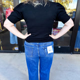 Pink Friday Doorbuster - Chic Short Sleeve Sweater Top - Black - ONLINE-PINK FRIDAY DOORBUSTERS-ZENANA-July & June Women's Fashion Boutique Located in San Antonio, Texas