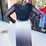 Sheer Rhinestone Long Sleeve Top - Black-200 Fashion Blouses-SKIES ARE BLUE-July & June Women's Fashion Boutique Located in San Antonio, Texas