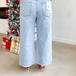 Vervet - High Rise Rhinestone Wide Leg Jeans-400 Pants-VEVERT BY FLYING MONKEY-July & June Women's Fashion Boutique Located in San Antonio, Texas