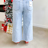 Vervet - High Rise Rhinestone Wide Leg Jeans-400 Pants-VEVERT BY FLYING MONKEY-July & June Women's Fashion Boutique Located in San Antonio, Texas