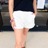Upscale Shorts - Ivory-410 Shorts/Skirts-ENTRO-July & June Women's Fashion Boutique Located in San Antonio, Texas