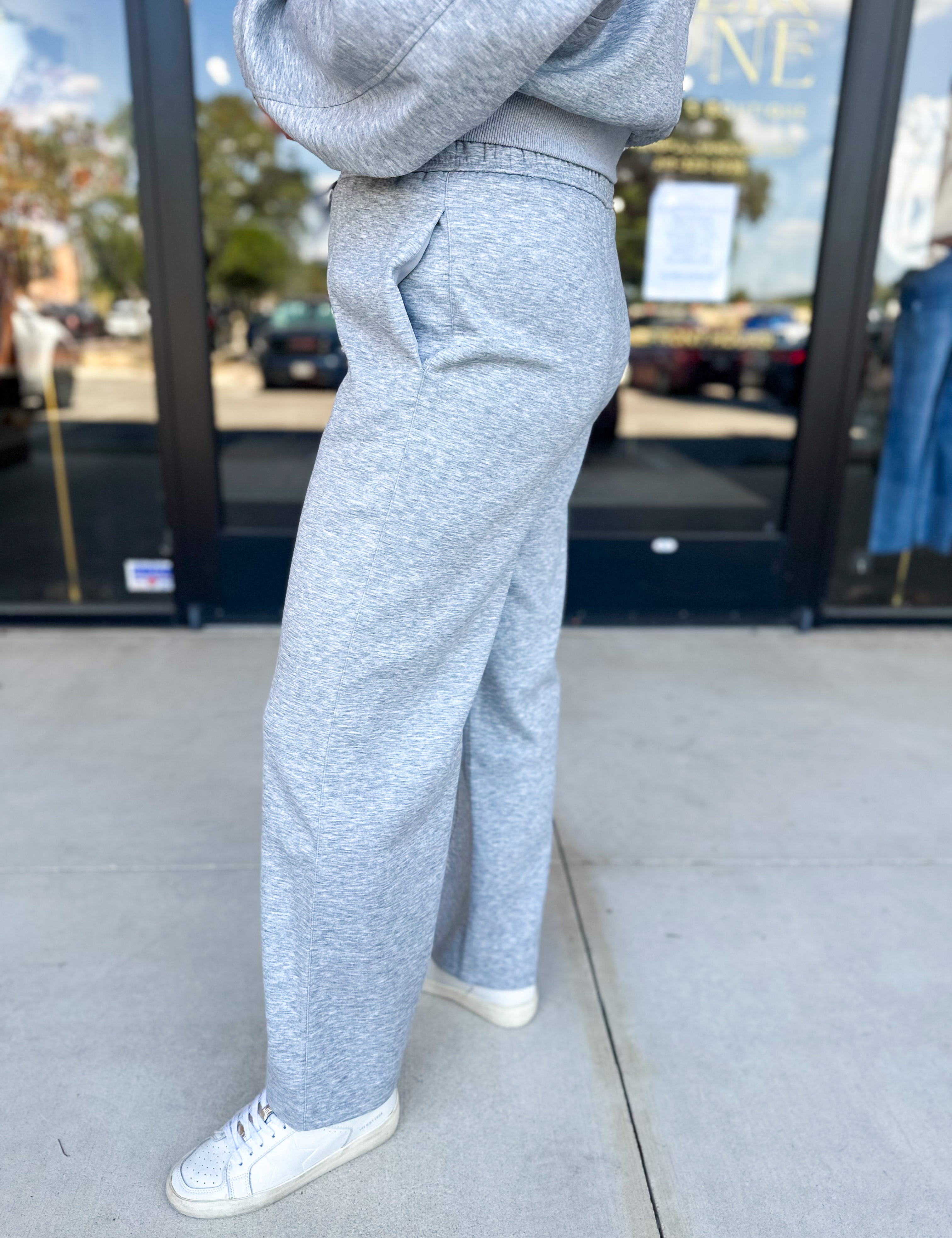 Soft Modal Lounge Pants - Grey-300 Athleisure/Lounge-SKIES ARE BLUE-July & June Women's Fashion Boutique Located in San Antonio, Texas