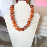 Ava Chunky Beaded Necklace - Rust Mix