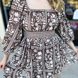 The Wrenlee Mini Dress - Chocolate Brown-510 Mini-POLOGRAM-July & June Women's Fashion Boutique Located in San Antonio, Texas